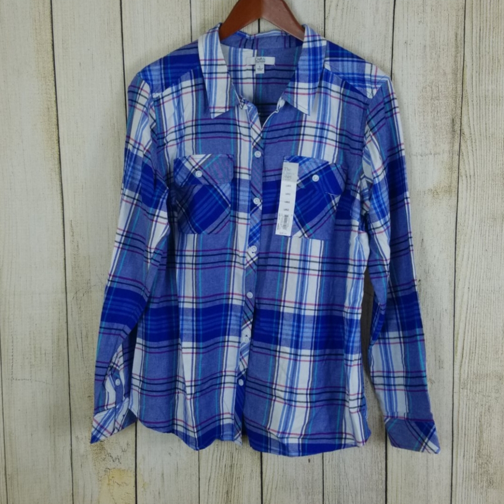 NWT Croft & Barrow classic button down plaid